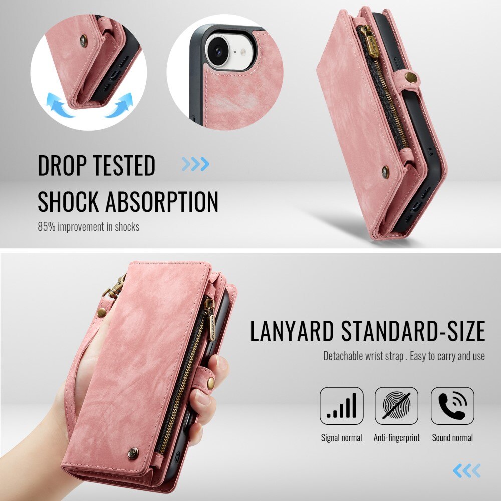 Cover portafoglio Multi-Slot iPhone 16e Rosa