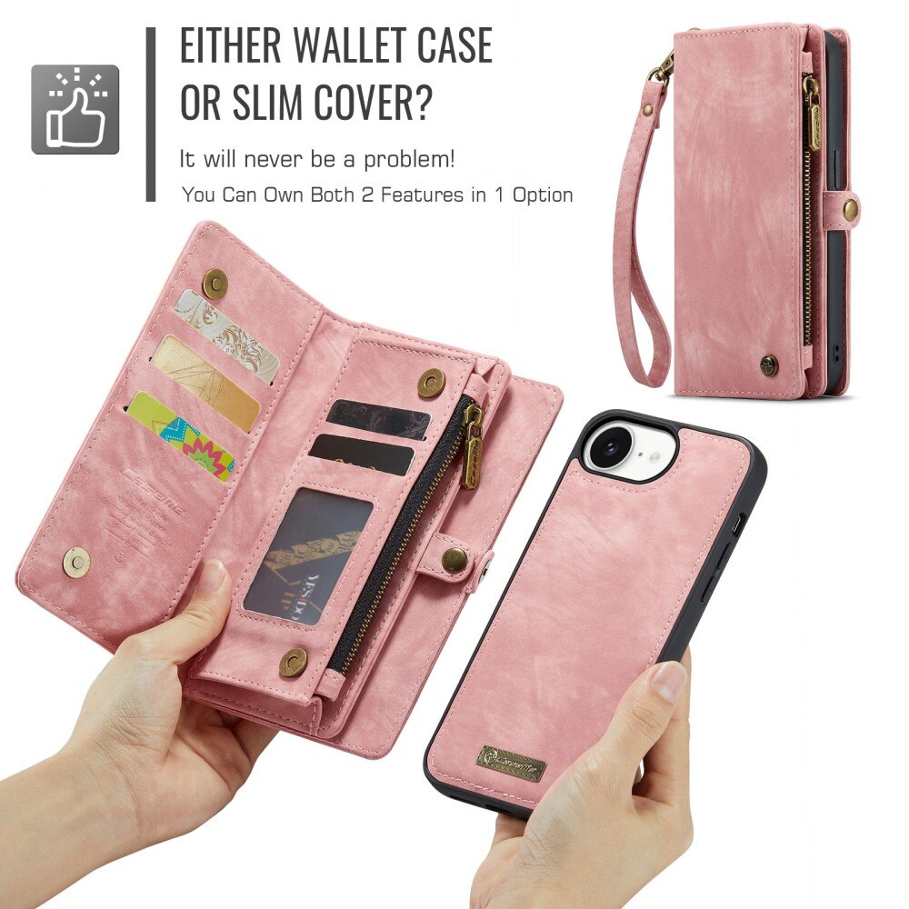 Cover portafoglio Multi-Slot iPhone 16e Rosa