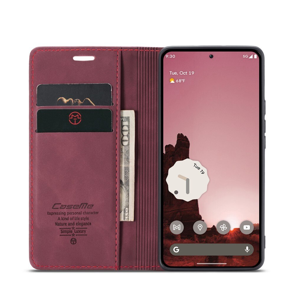 Custodie a portafoglio sottili Google Pixel 9a Rosso