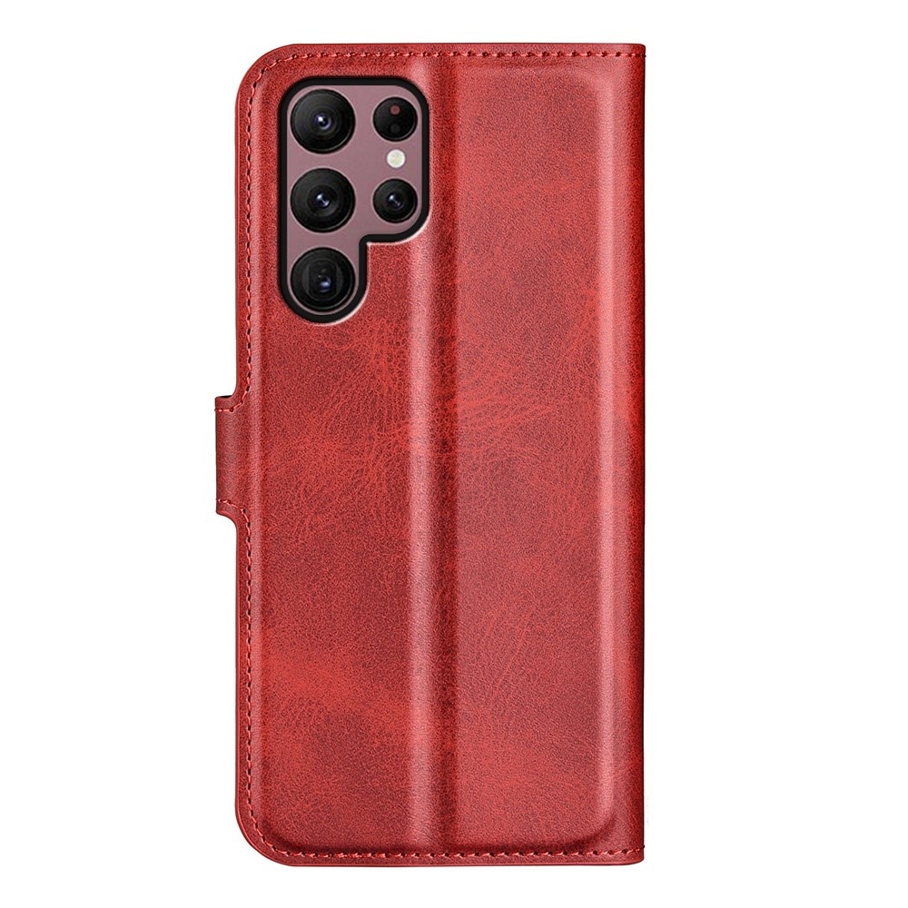 Cover portafoglio Leather Wallet Samsung Galaxy S23 Ultra Red