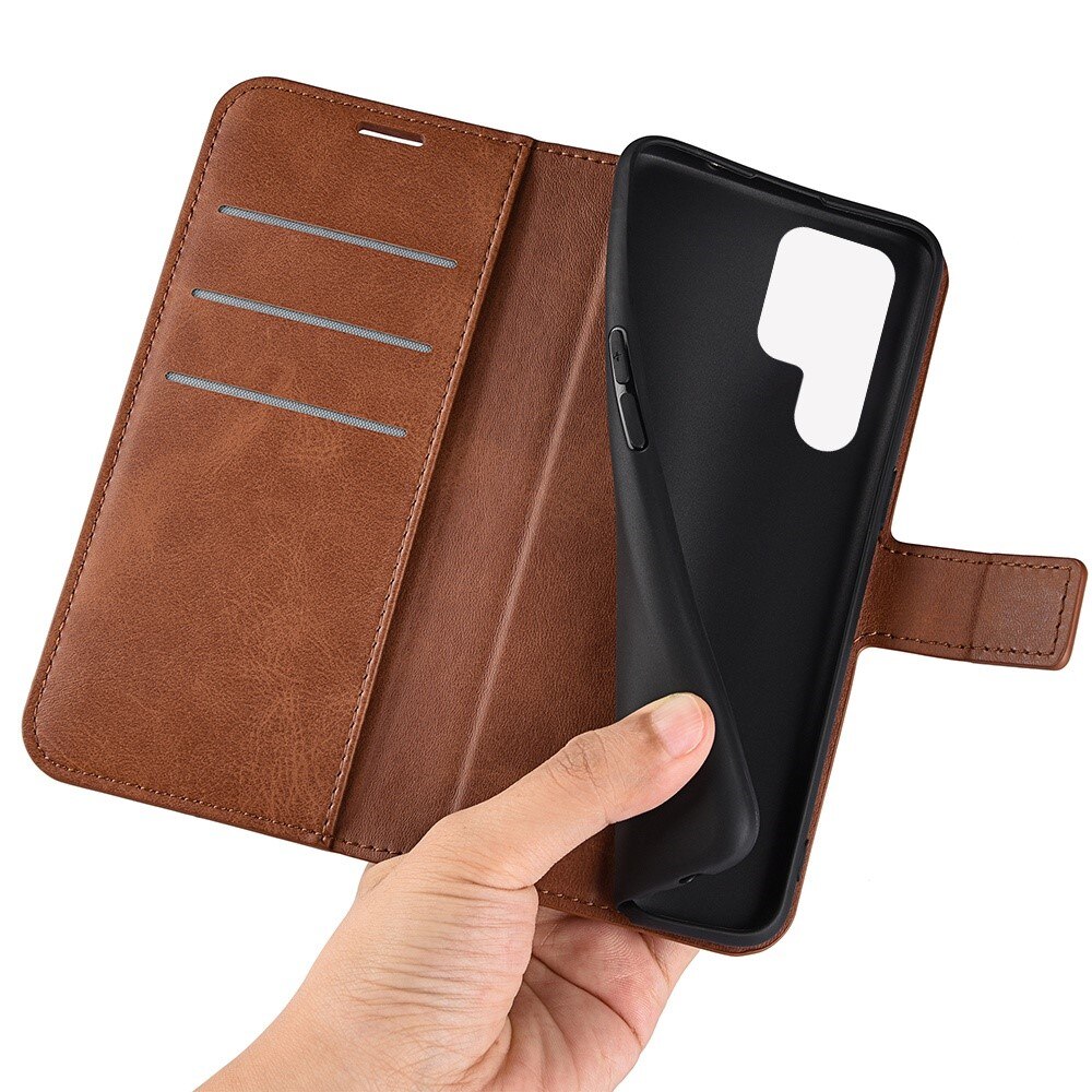 Cover portafoglio Leather Wallet Samsung Galaxy S23 Ultra Brown