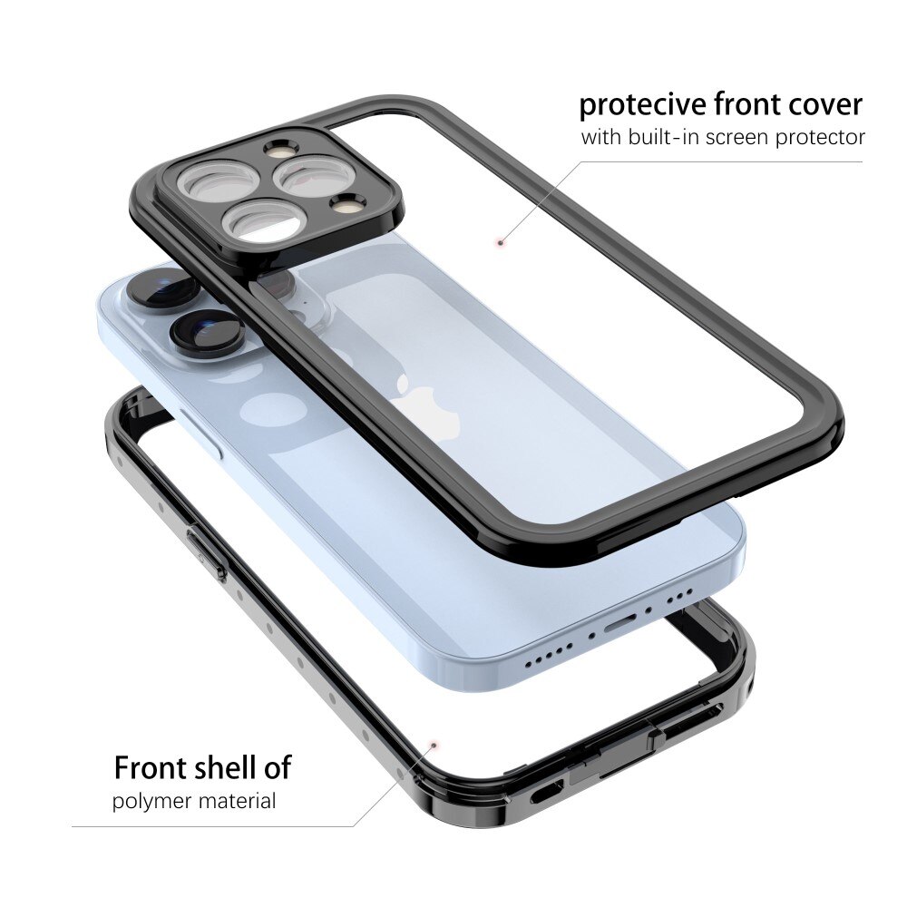 Cover ibrida impermeabile iPhone 14 Pro trasparente