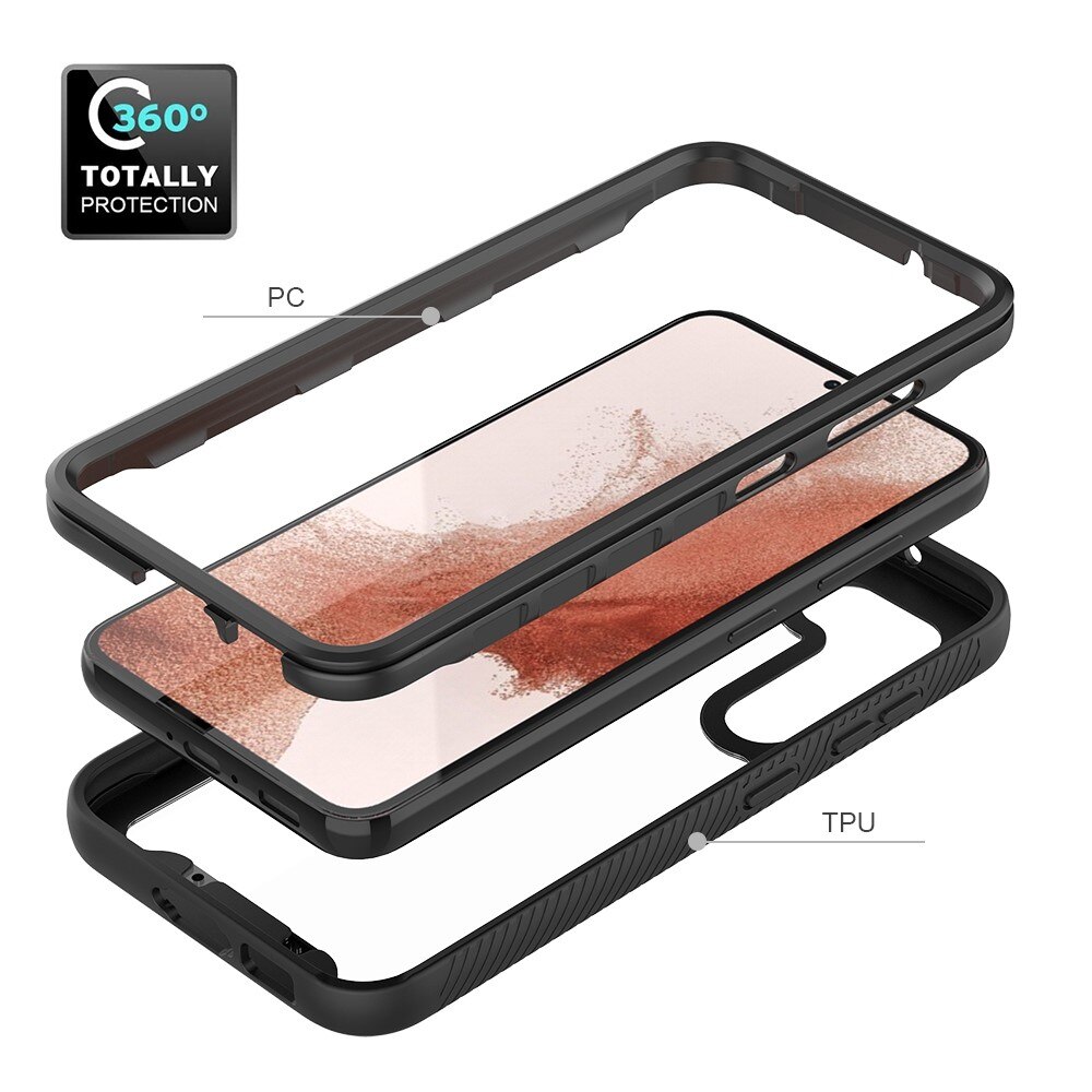 Cover protezione totale Samsung Galaxy S23 nero