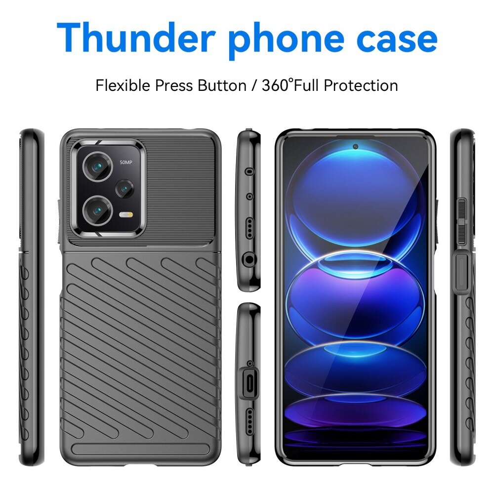 Cover Thunder TPU Xiaomi Redmi Note 12 Pro 5G nero