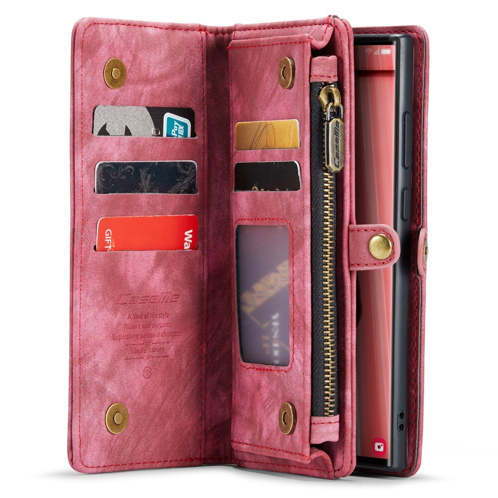 Cover portafoglio Multi-Slot Samsung Galaxy S23 Ultra rosso