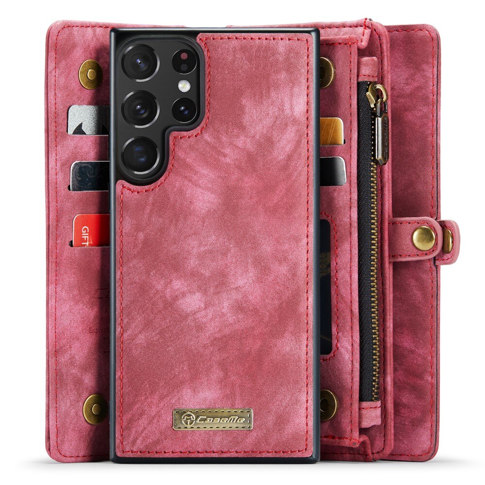 Cover portafoglio Multi-Slot Samsung Galaxy S23 Ultra rosso