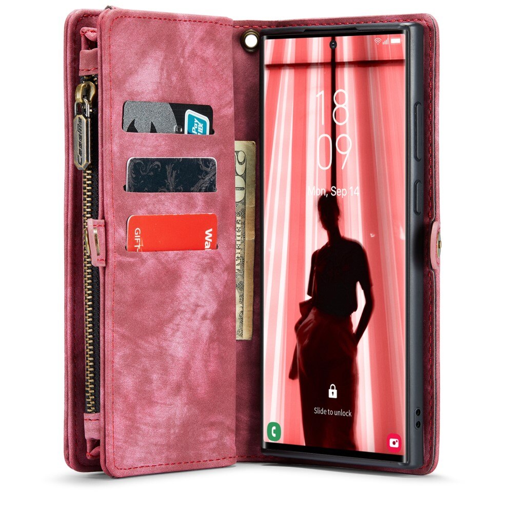 Cover portafoglio Multi-Slot Samsung Galaxy S23 Ultra rosso