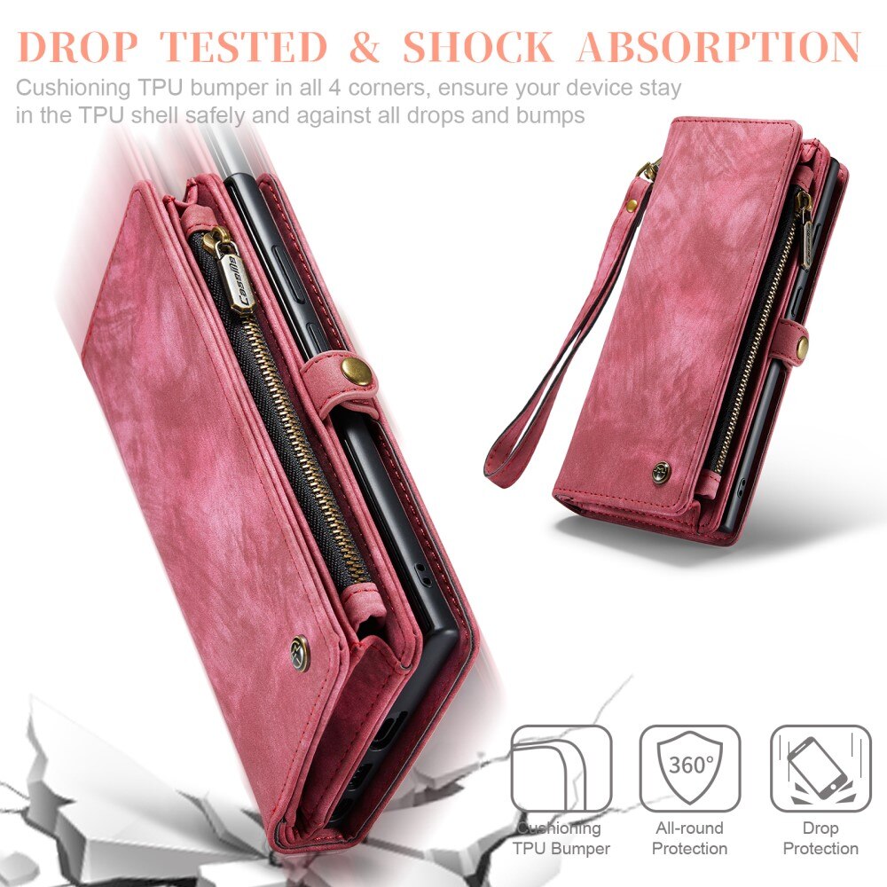 Cover portafoglio Multi-Slot Samsung Galaxy S23 Ultra rosso