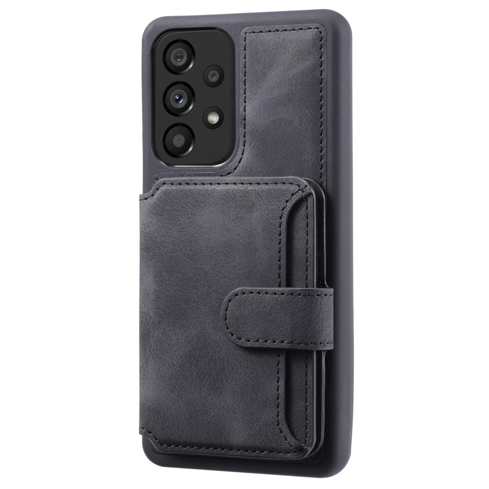 Cover con portacarte Multi-slot anti-RFID Samsung Galaxy A53 nero