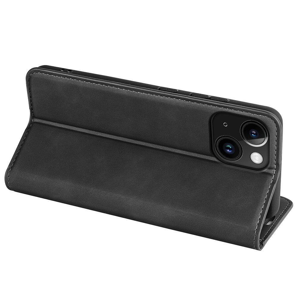 Cover portafoglio sottili iPhone 15 nero