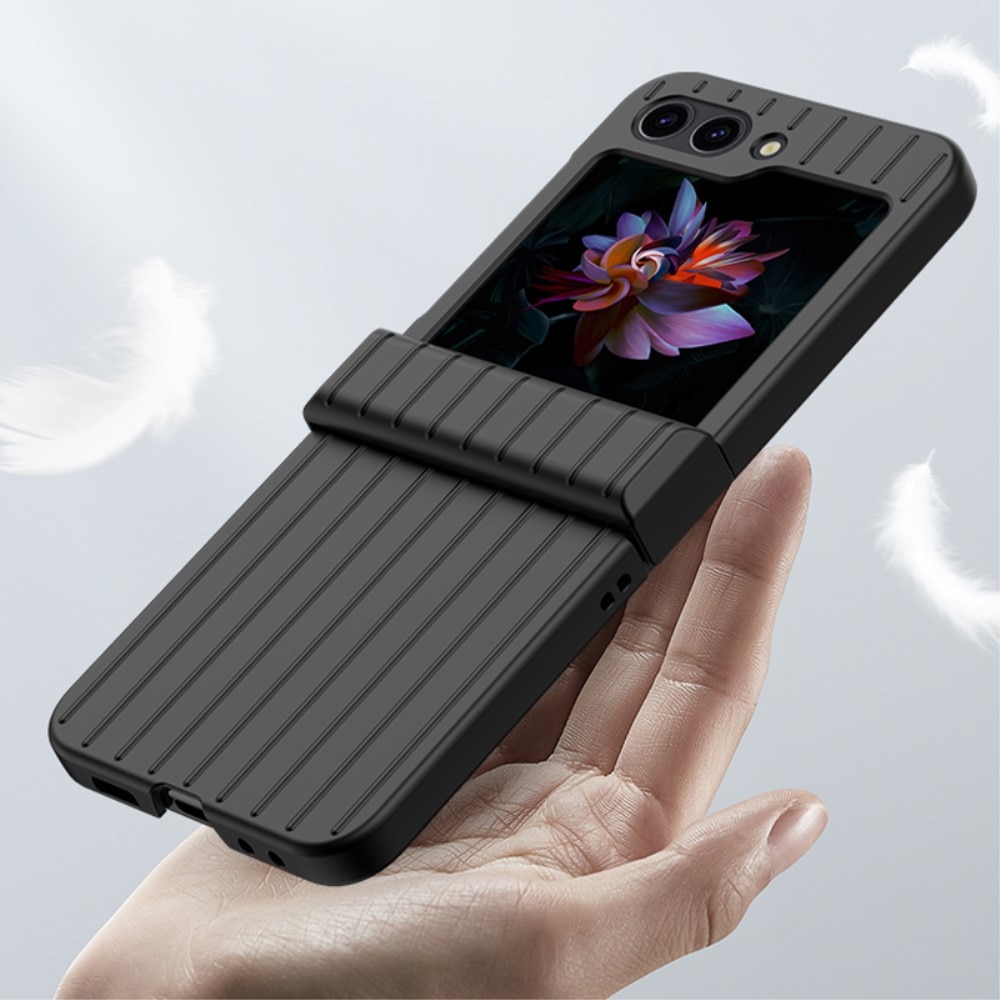 Stripe Cover dura gommata Hinge Protection Samsung Galaxy Z Flip 5 d'argento