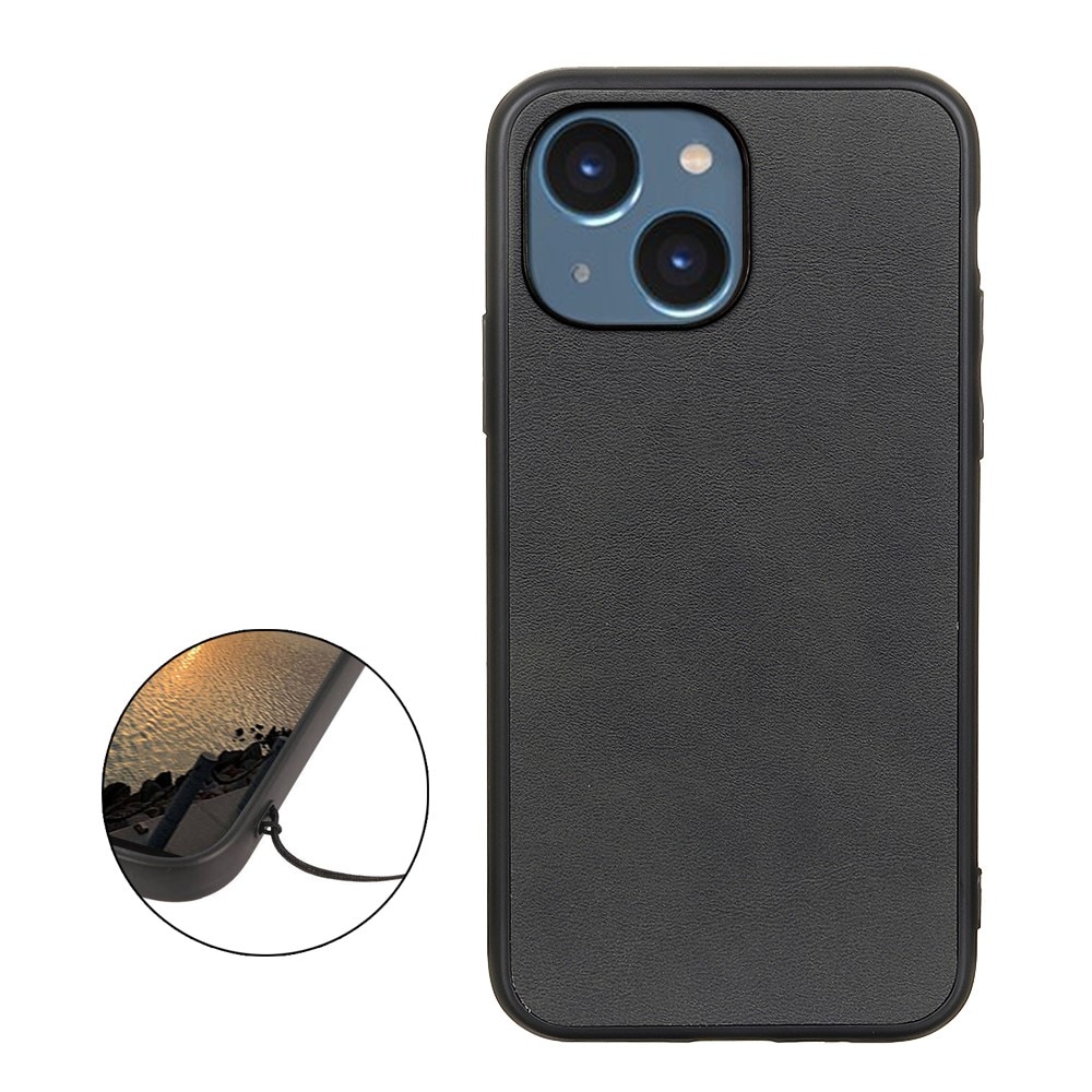 Cover in pelle iPhone 15 nero