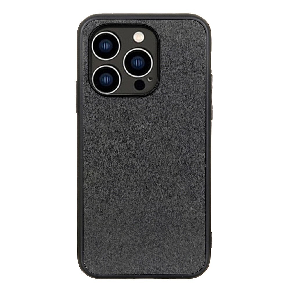 Cover in pelle iPhone 15 Pro nero