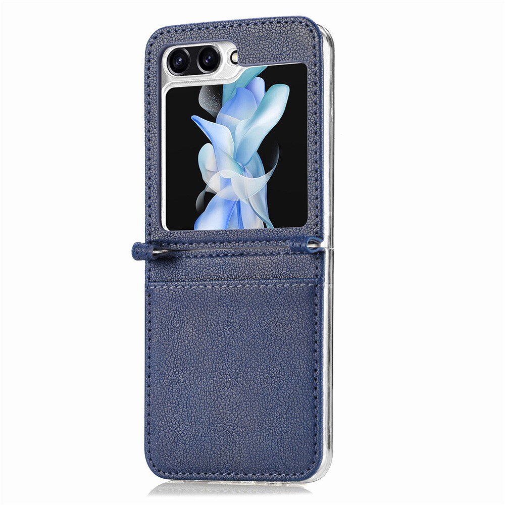 Cover portafoglio Slim Card Wallet Samsung Galaxy Z Flip 5 blu