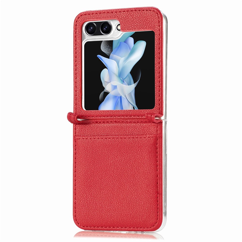 Cover portafoglio Slim Card Wallet Samsung Galaxy Z Flip 5 rosso