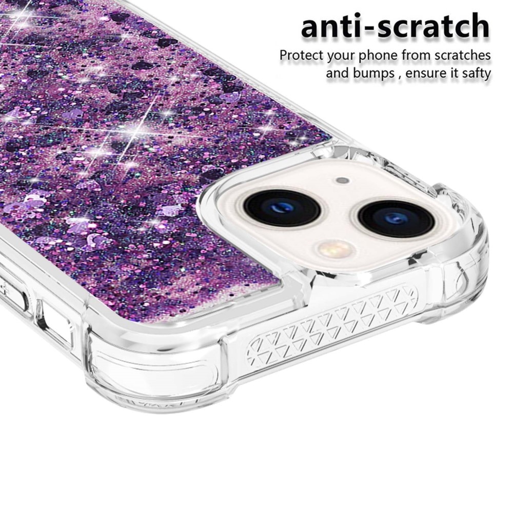 Cover Glitter Powder TPU iPhone 15 viola