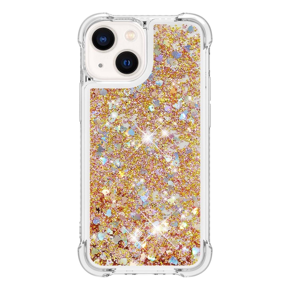 Cover Glitter Powder TPU iPhone 15 oro