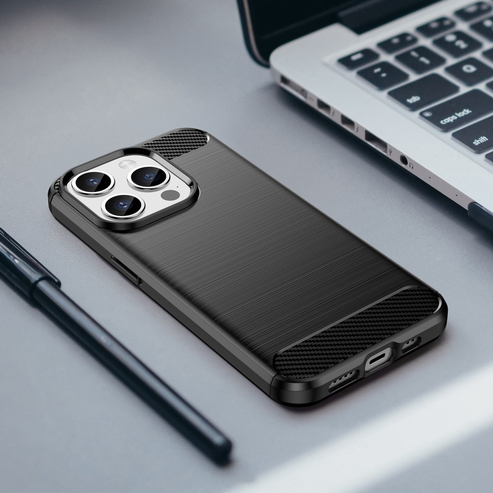 Cover TPU Brushed iPhone 15 Pro Black