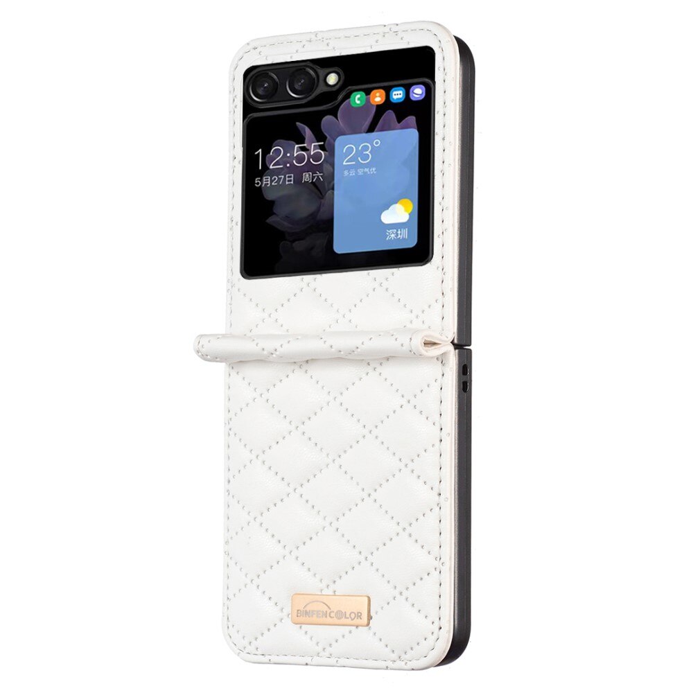 Custodia imbottita Samsung Galaxy Z Flip 5 bianco