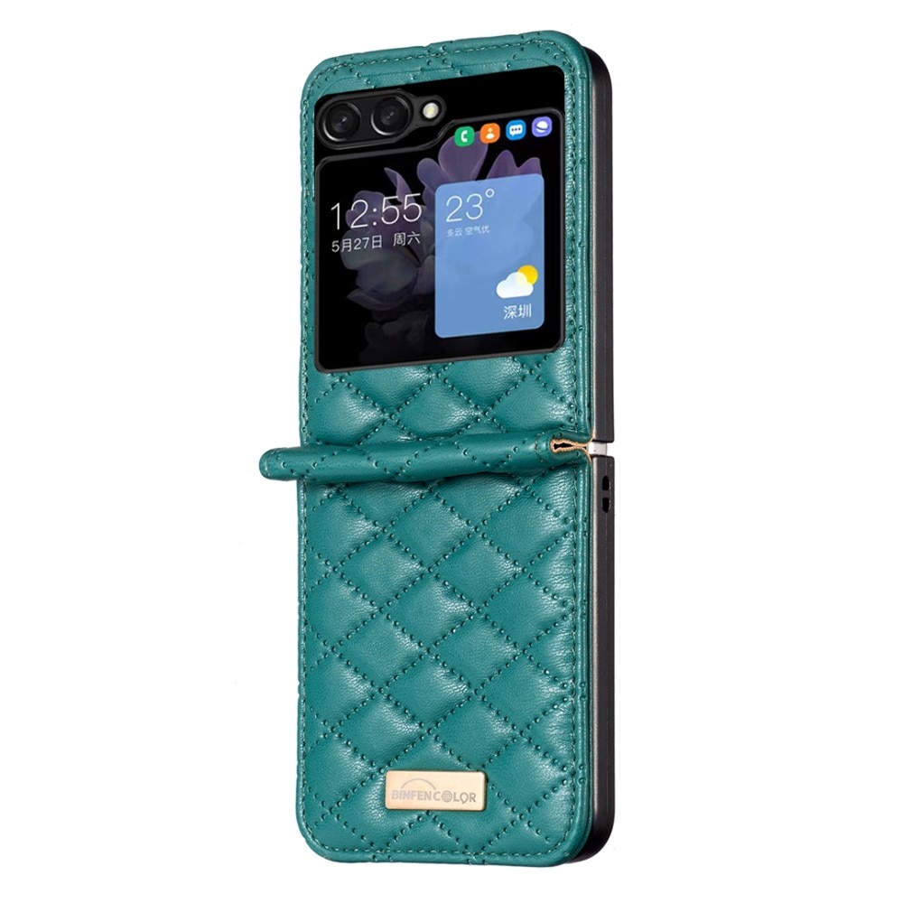 Custodia imbottita Samsung Galaxy Z Flip 5 verde