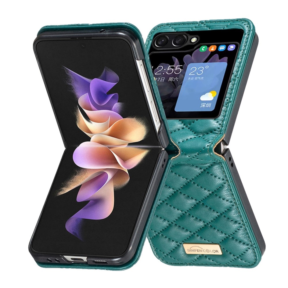 Custodia imbottita Samsung Galaxy Z Flip 5 verde