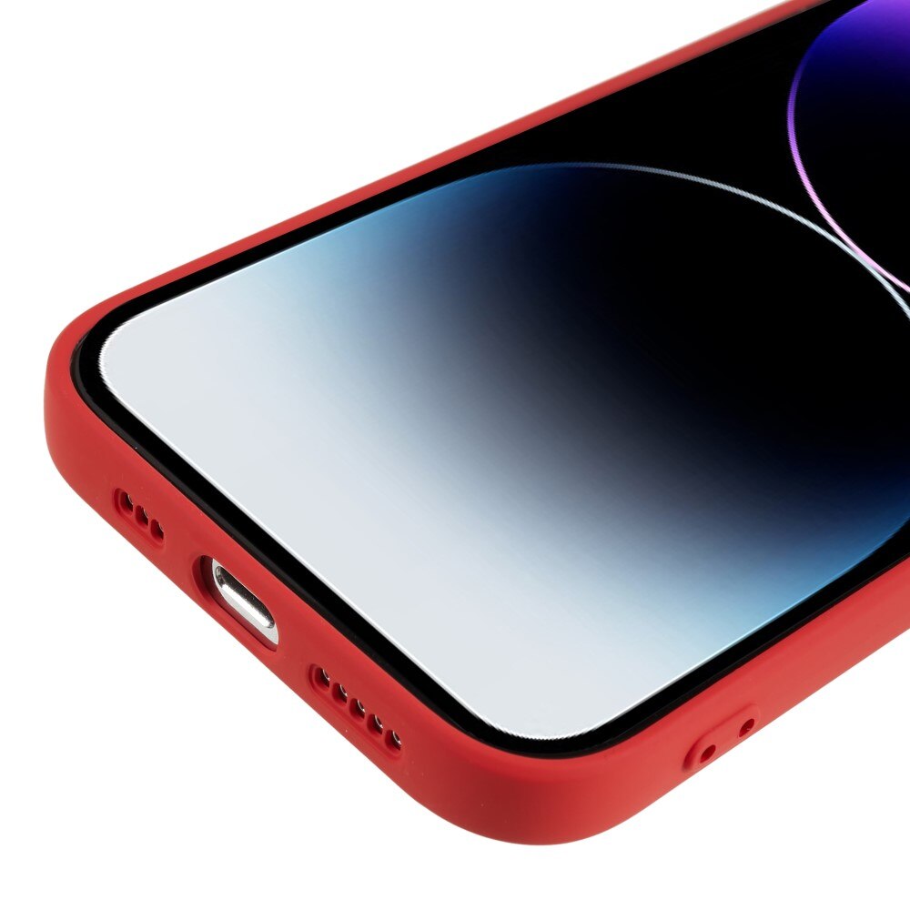 Cover TPU resistente agli urti iPhone 15 Pro Max Rosso