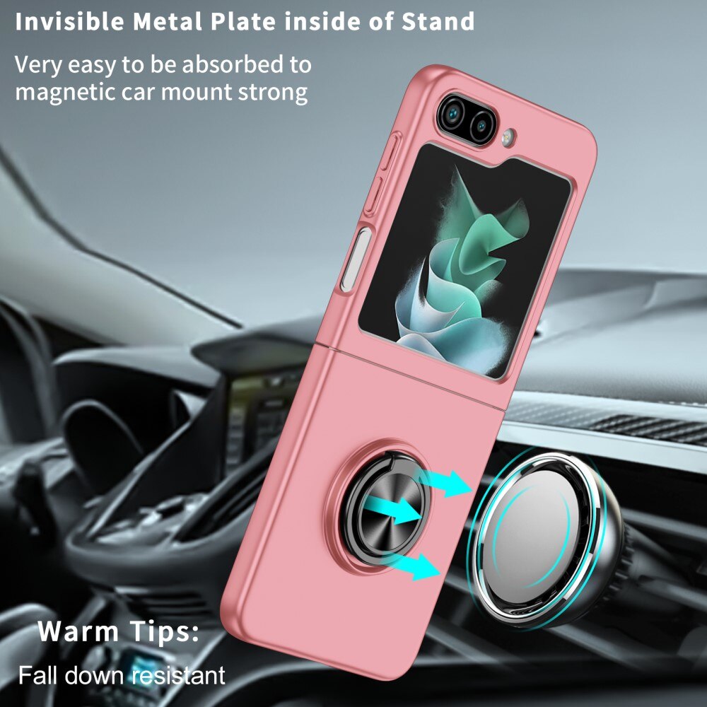 Cover magnetico con porta anelli Samsung Galaxy Z Flip 5 rosa