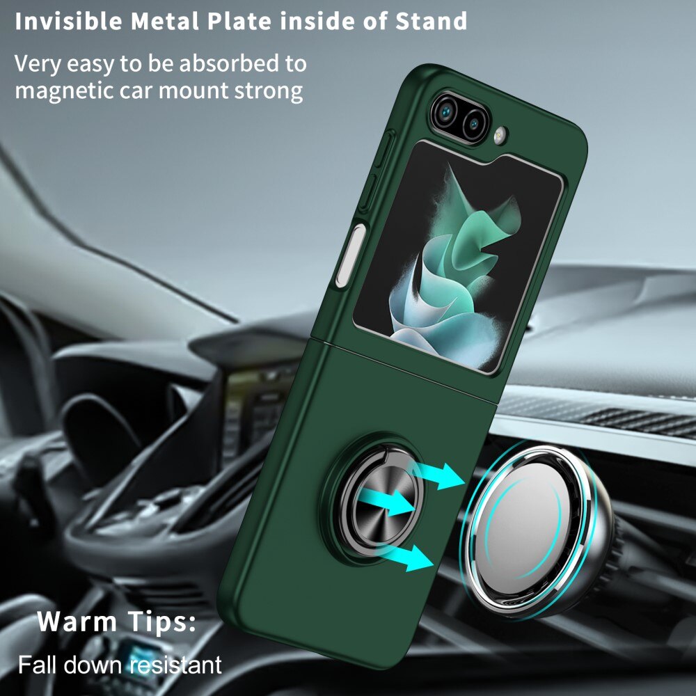 Cover magnetico con porta anelli Samsung Galaxy Z Flip 5 verde