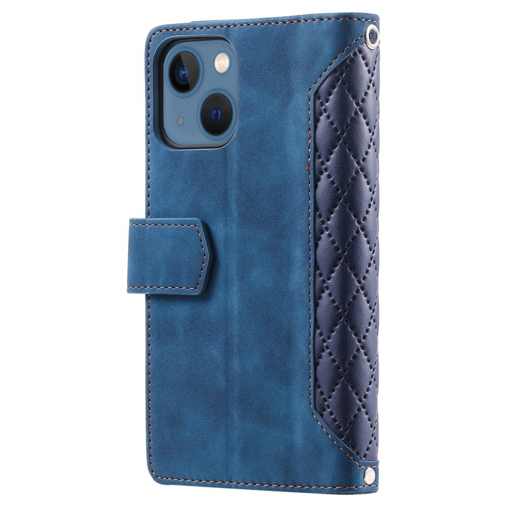 Borsa a portafoglio trapuntata iPhone 15 Blu