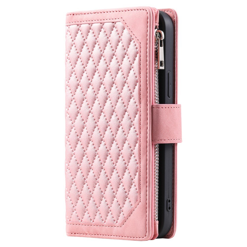 Borsa a portafoglio trapuntata iPhone 15 Rosa