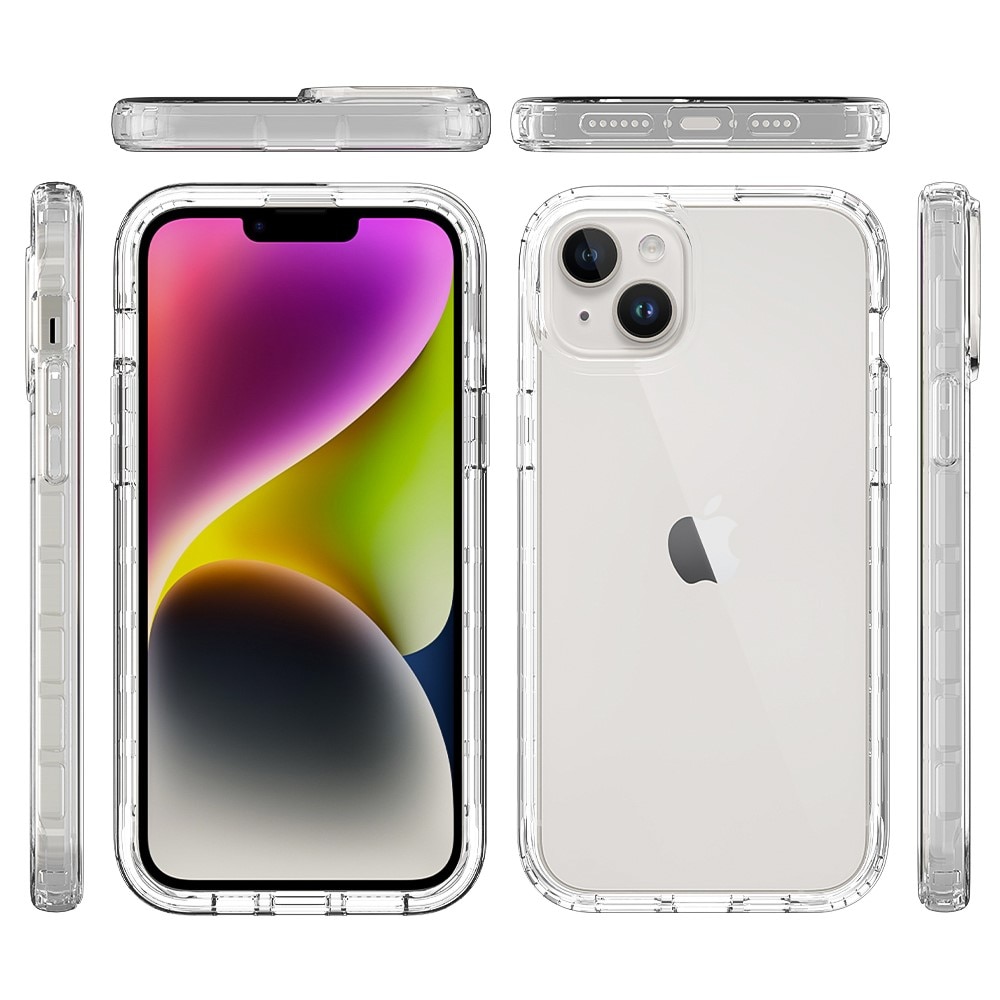 Cover protezione totale iPhone 15 Plus trasparente