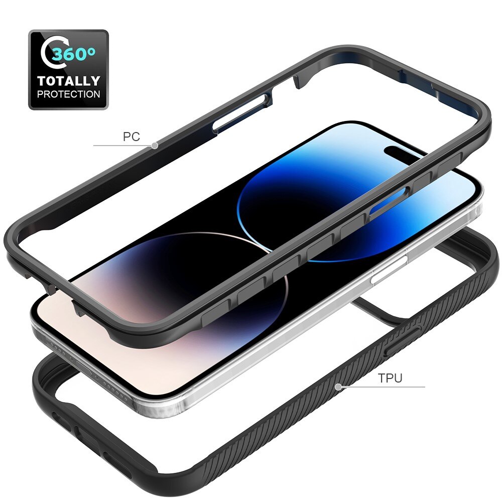 Cover protezione totale iPhone 15 Pro Max Nero