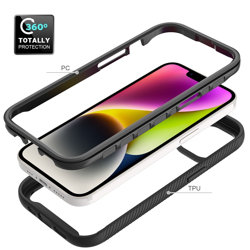 Cover protezione totale iPhone 15 Nero