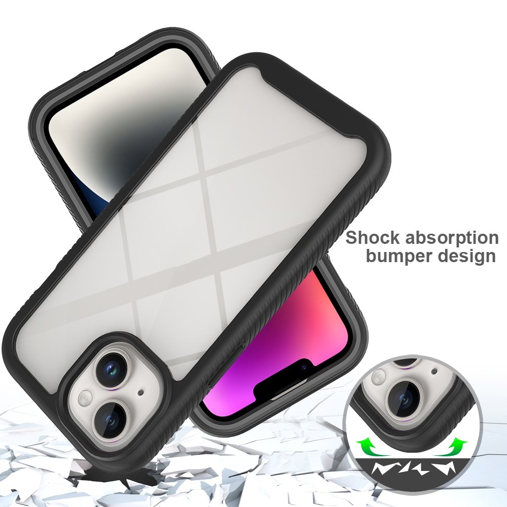 Cover protezione totale iPhone 15 Nero