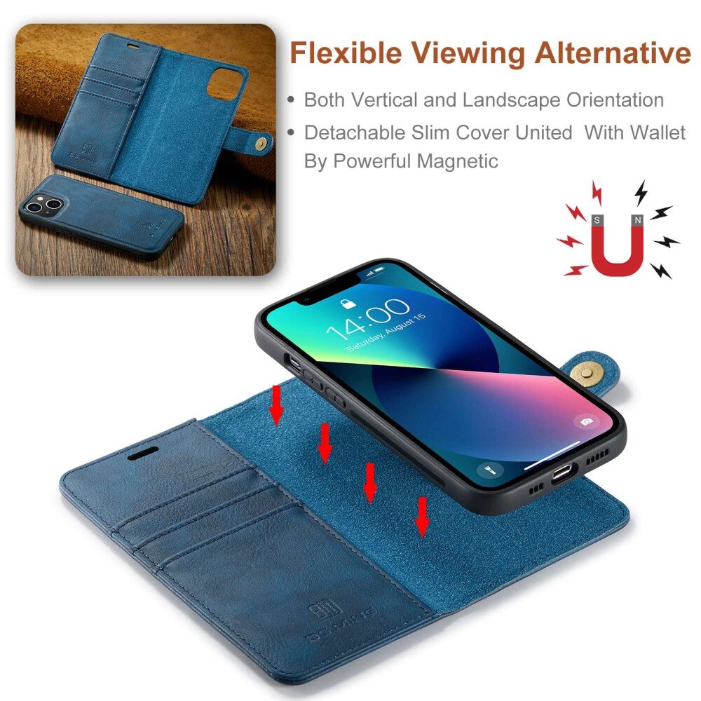 Cover portafoglio Magnet Wallet iPhone 15 Blue