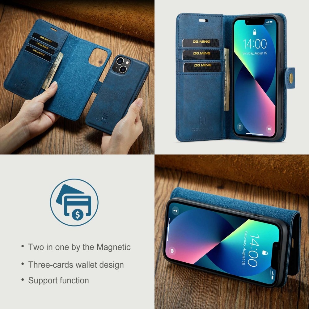 Cover portafoglio Magnet Wallet iPhone 15 Plus Blue