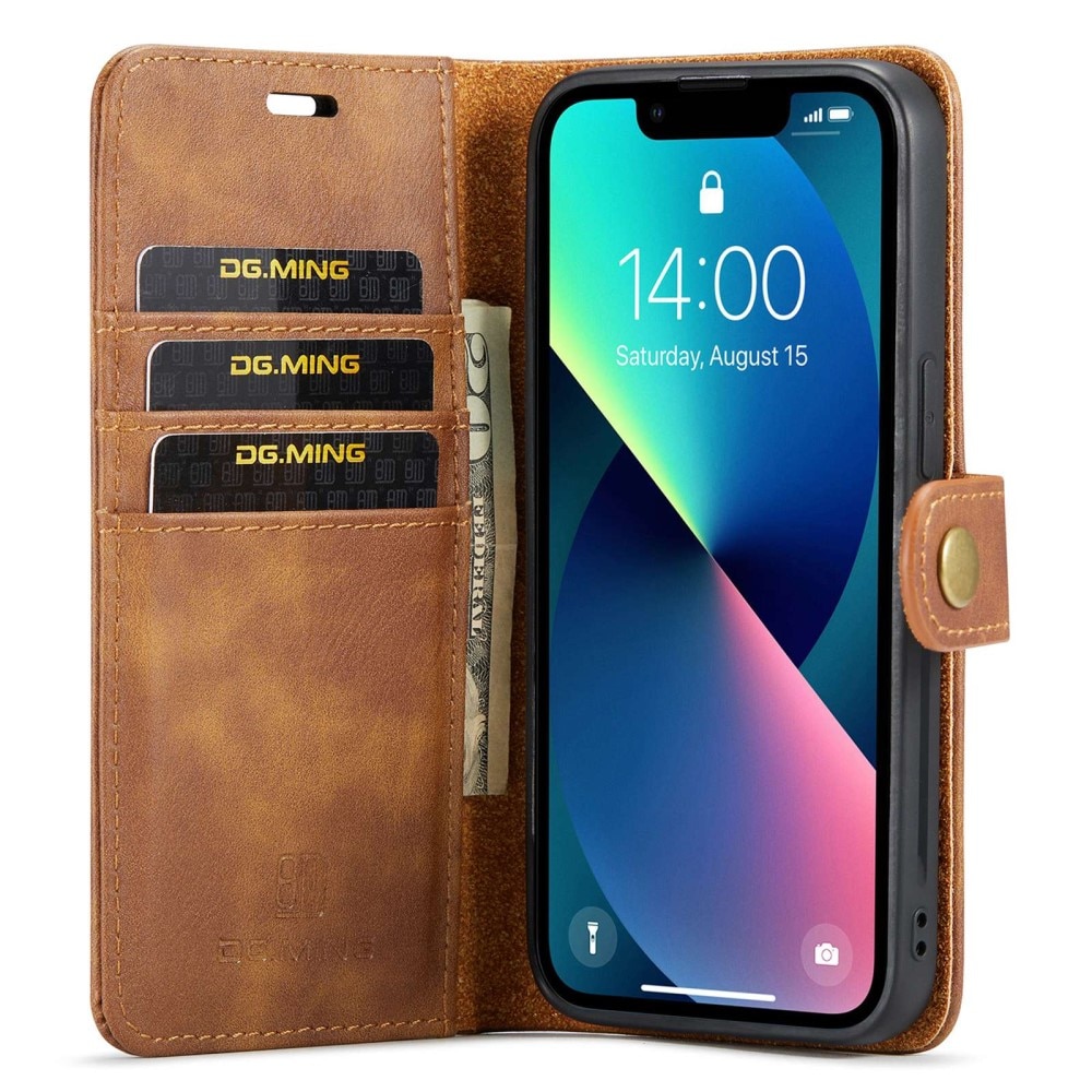 Cover portafoglio Magnet Wallet iPhone 15 Plus Cognac