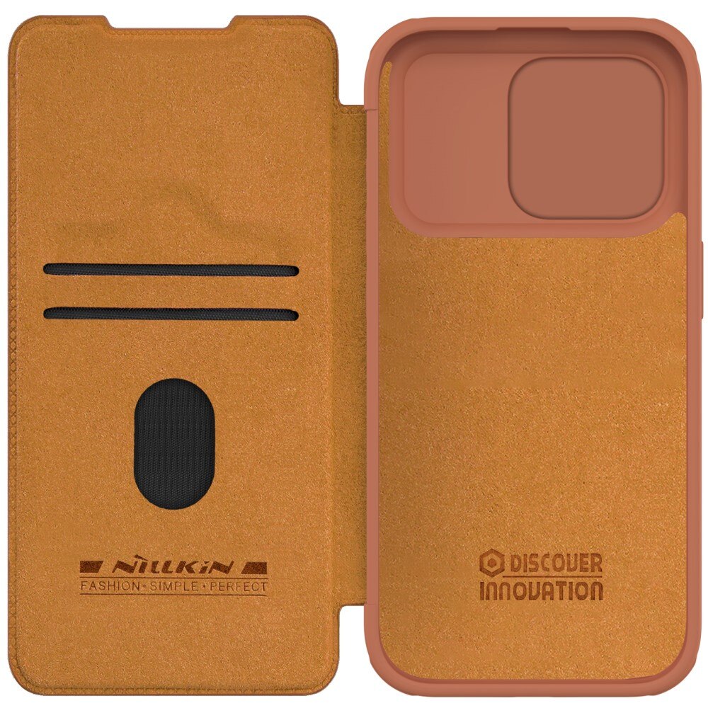 Cover Qin Pro CamShield iPhone 15 Pro Max Brown