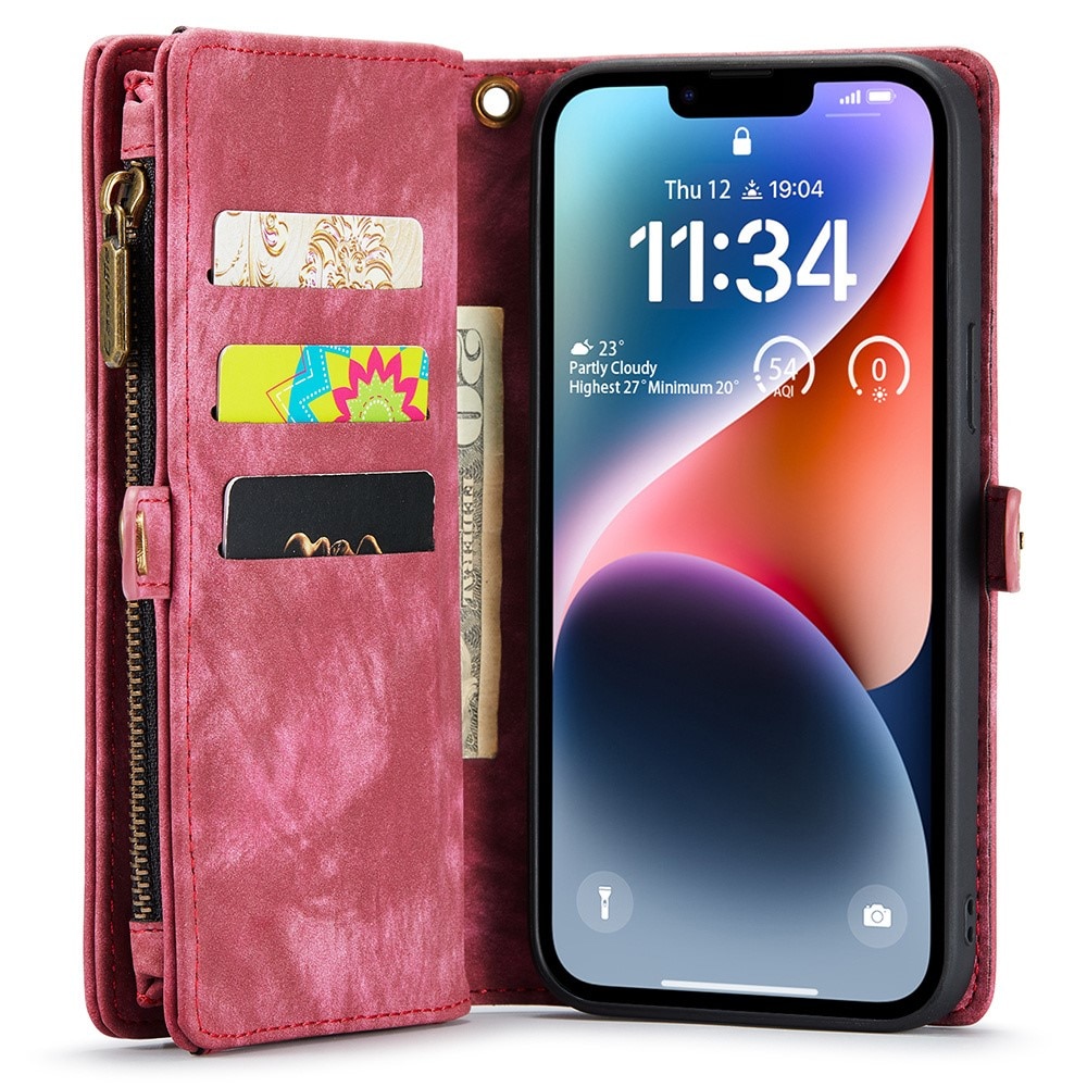 Cover portafoglio Multi-Slot iPhone 15 Pro rosso