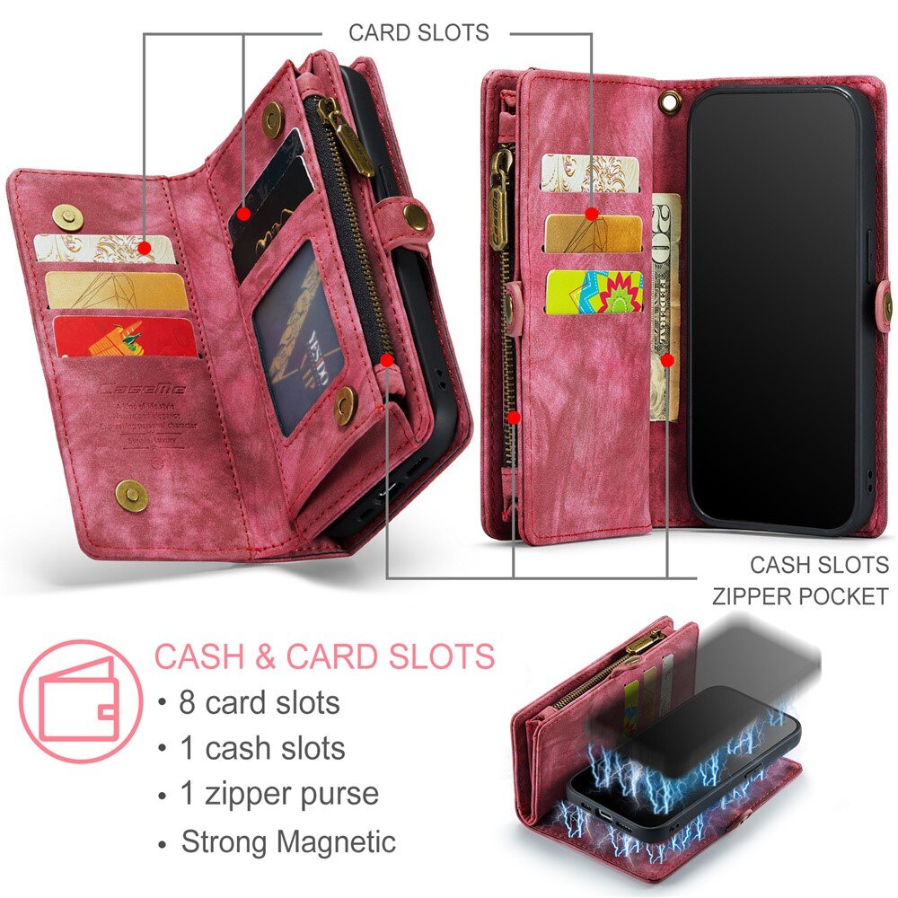 Cover portafoglio Multi-Slot iPhone 15 Pro rosso