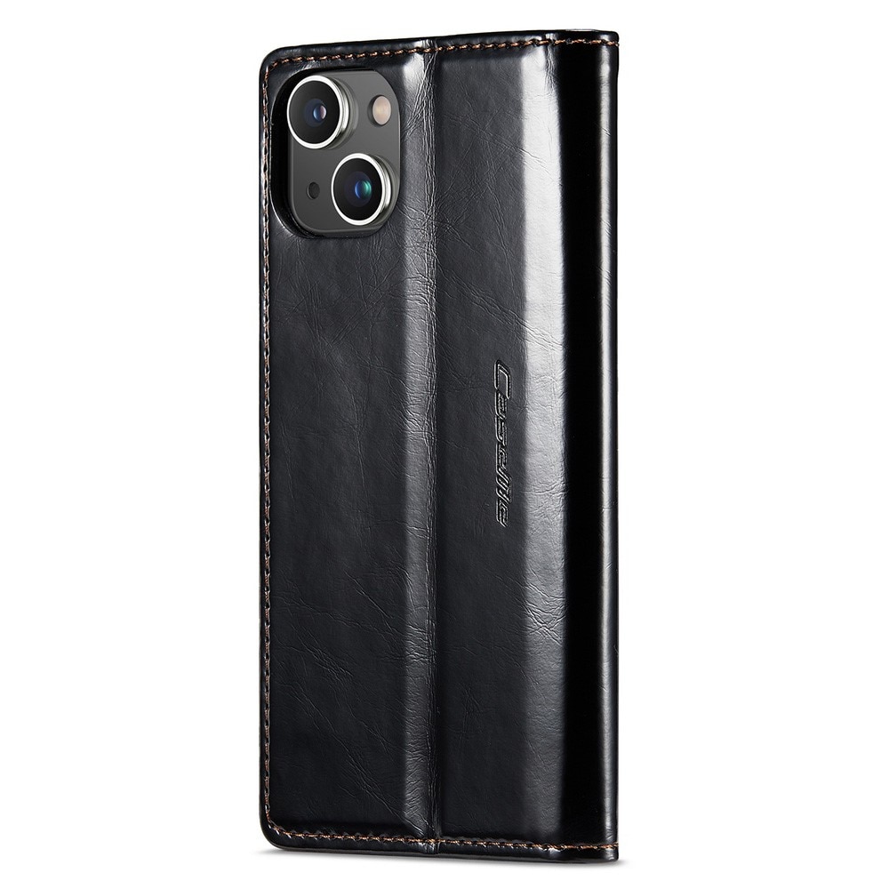 Custodia in pelle iPhone 15 nero