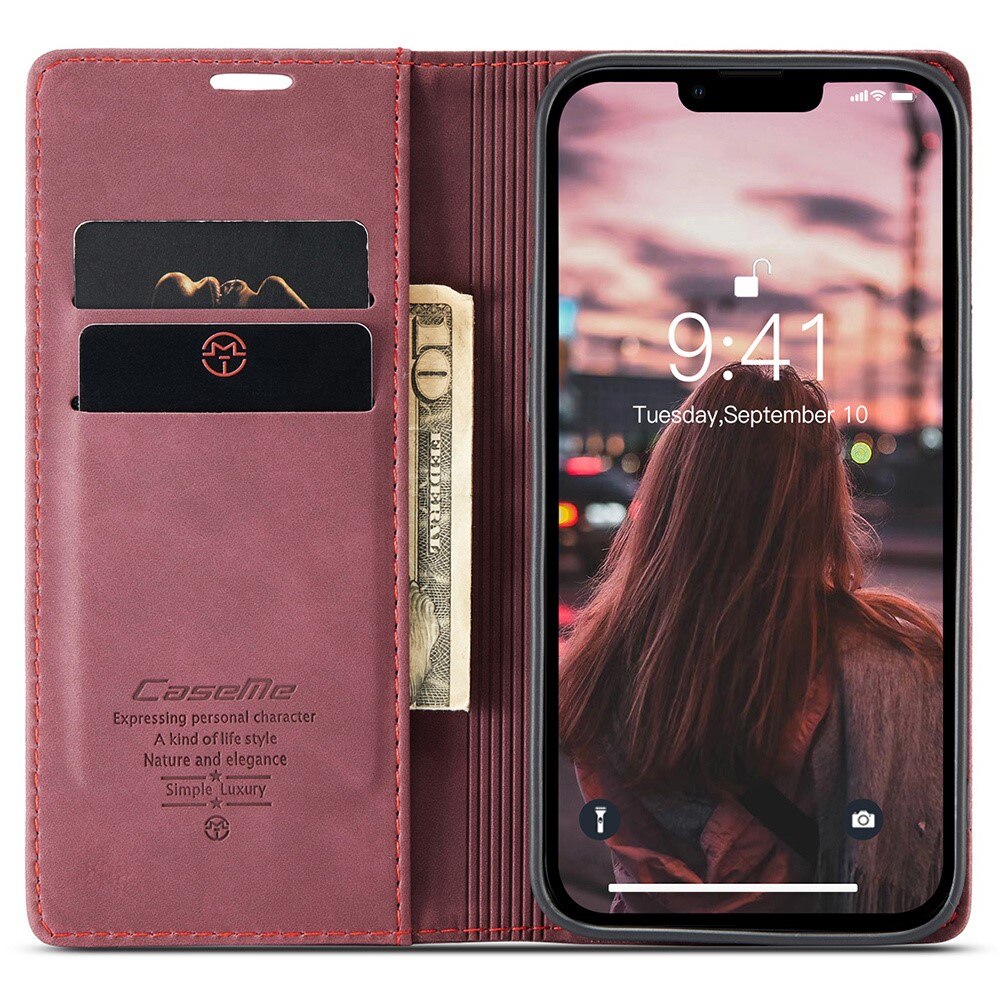 Custodie a portafoglio sottili iPhone 16 Pro Rosso