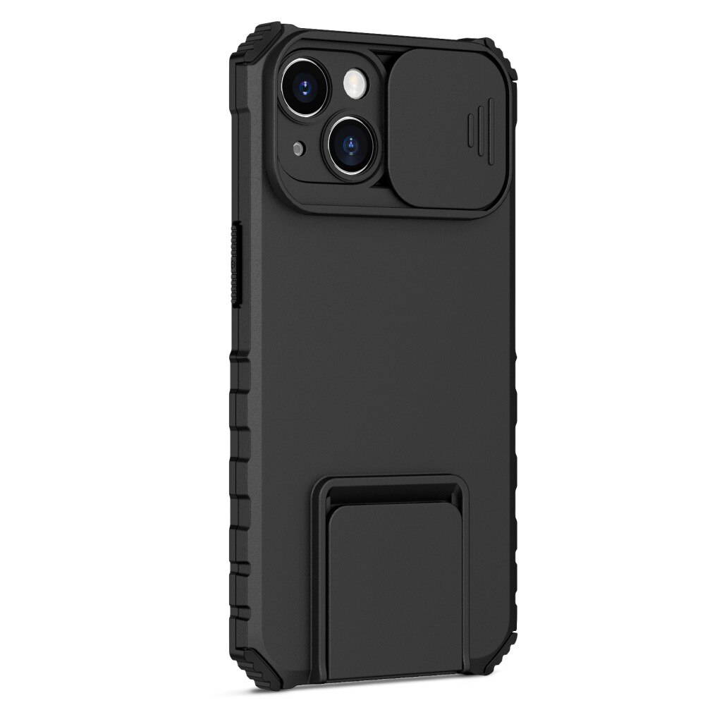 Cover Kickstand con Protezione fotocamera iPhone 15 Nero