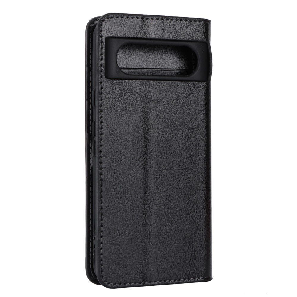 Cover Portafoglio in vera pelle Google Pixel 8 nero