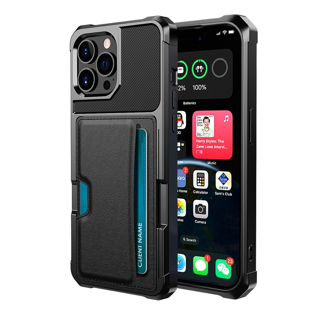 Cover Tough Card Case iPhone 15 Pro Max nero