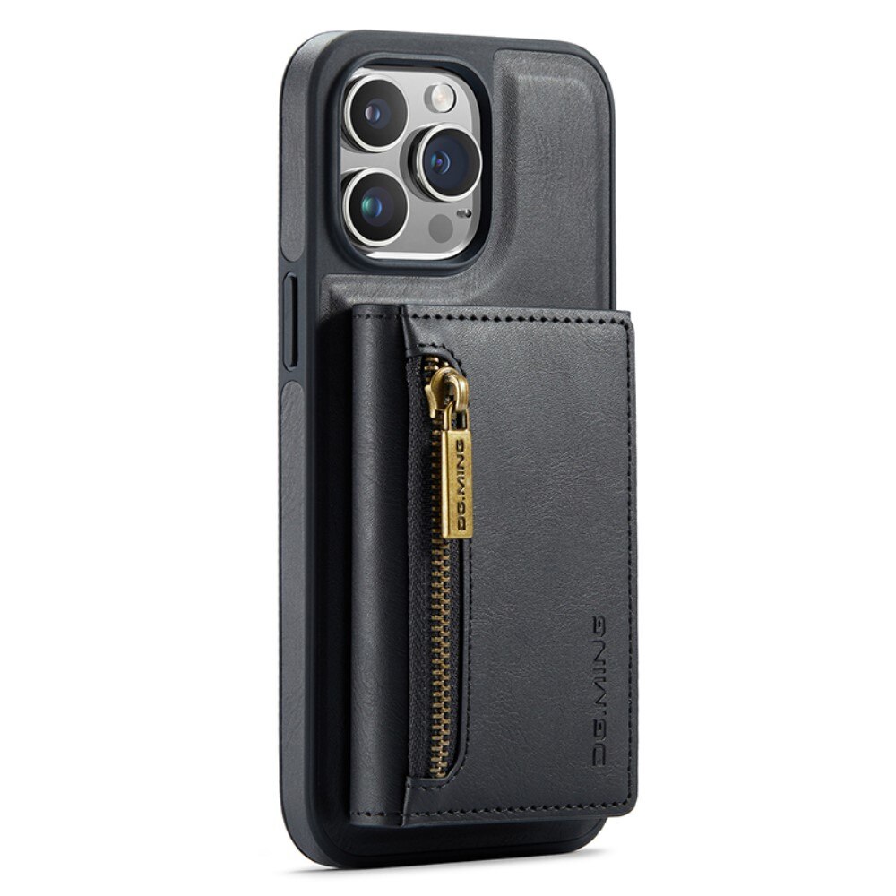 Cover Magnetic Card Slot Zipper iPhone 15 Pro Max Black