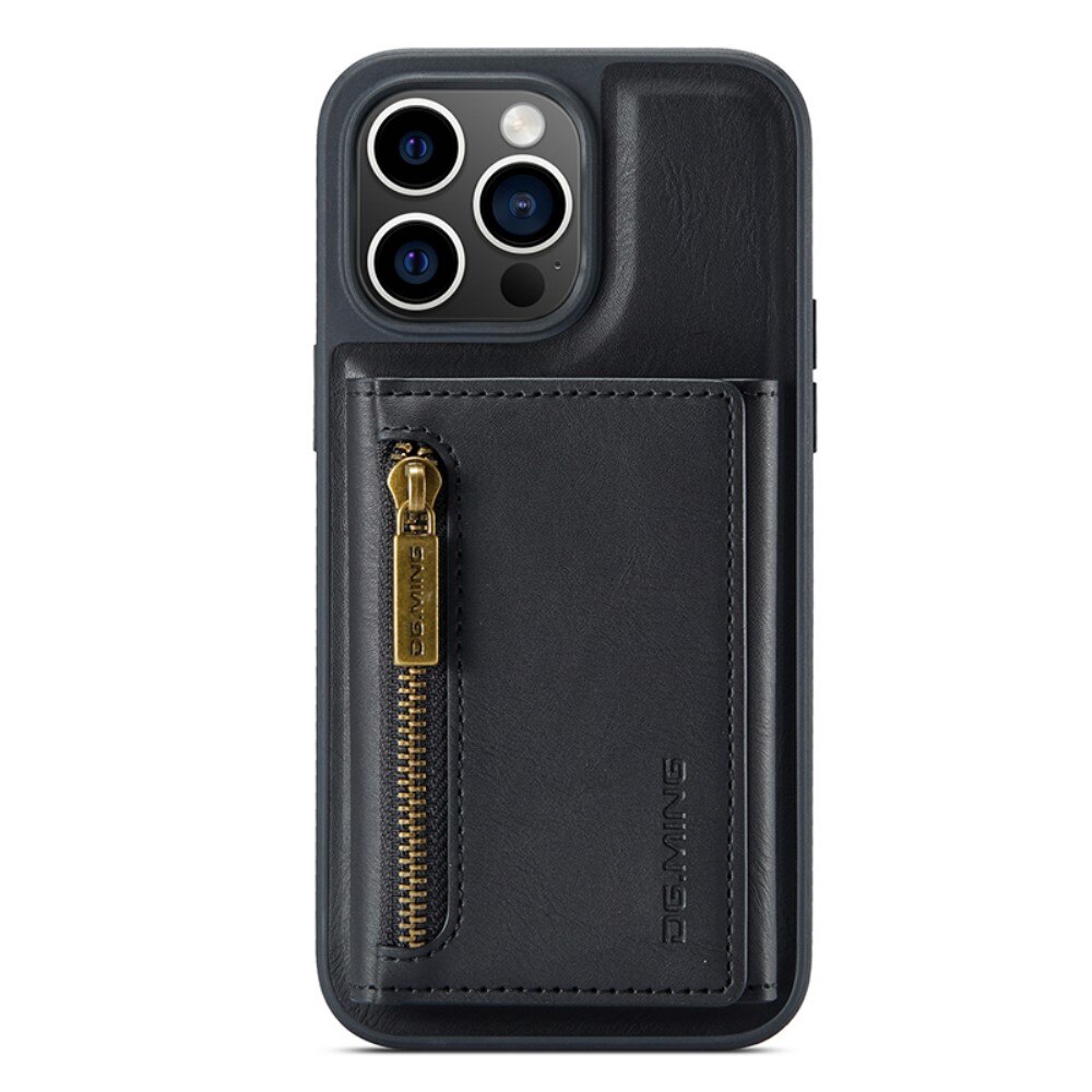 Cover Magnetic Card Slot Zipper iPhone 15 Pro Max Black