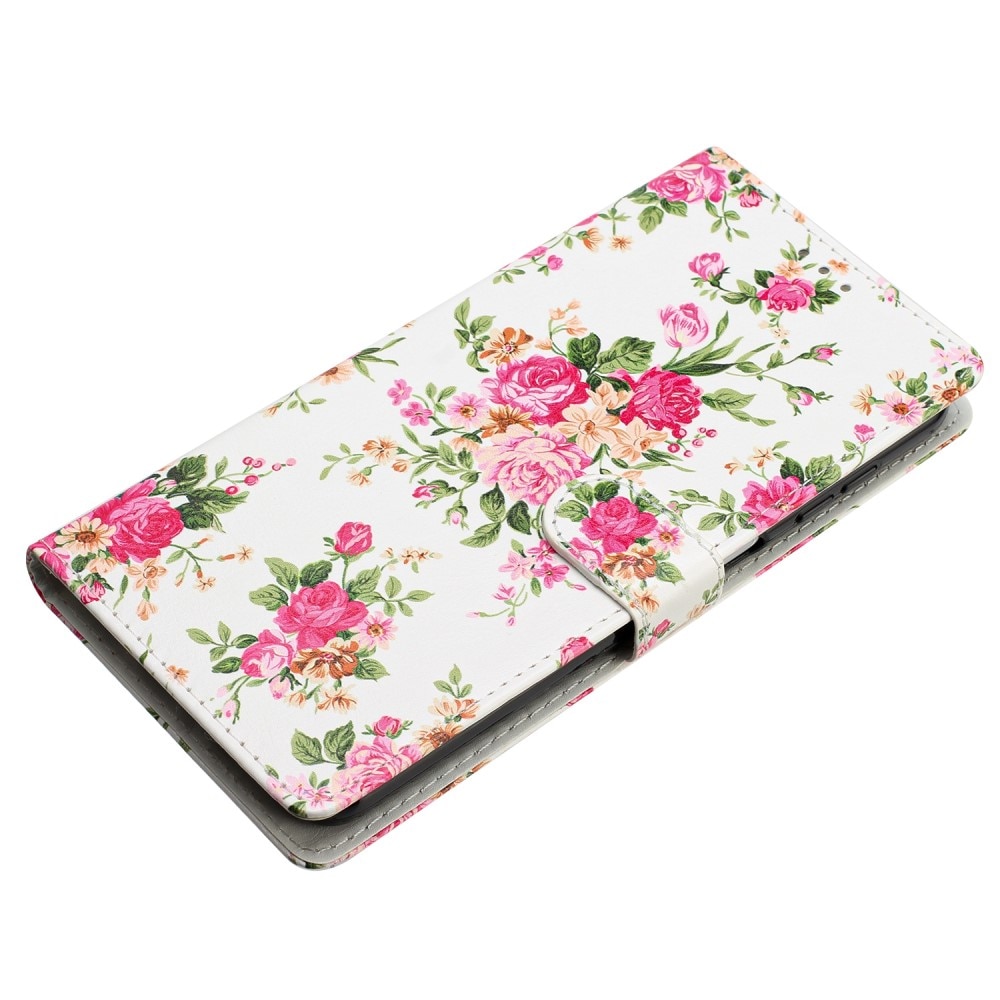 Cover portafoglio Samsung Galaxy A15 fiori rosa