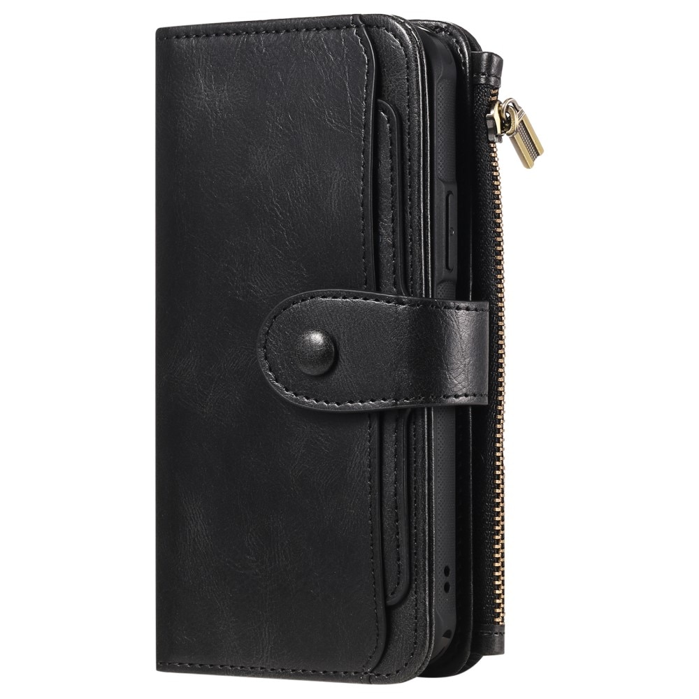 Magnet Leather Multi Wallet iPhone 15 Pro Max nero