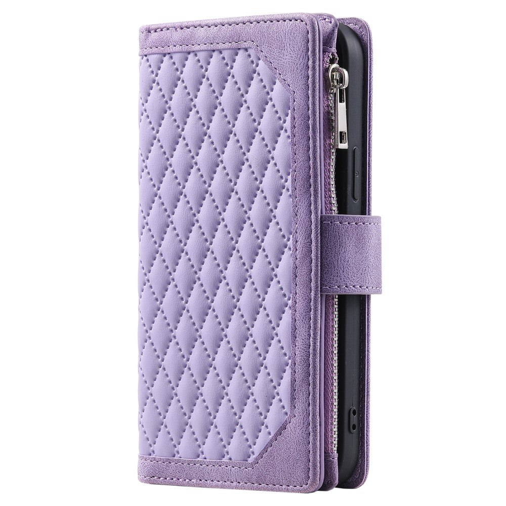 Borsa a portafoglio trapuntata Samsung Galaxy S24 Ultra Viola